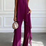 Plum halter two-piece set
