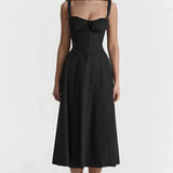 Women's Floral Print Polyester Summer Dress | Elegant Corset Maxi Dress with Side Slit 10