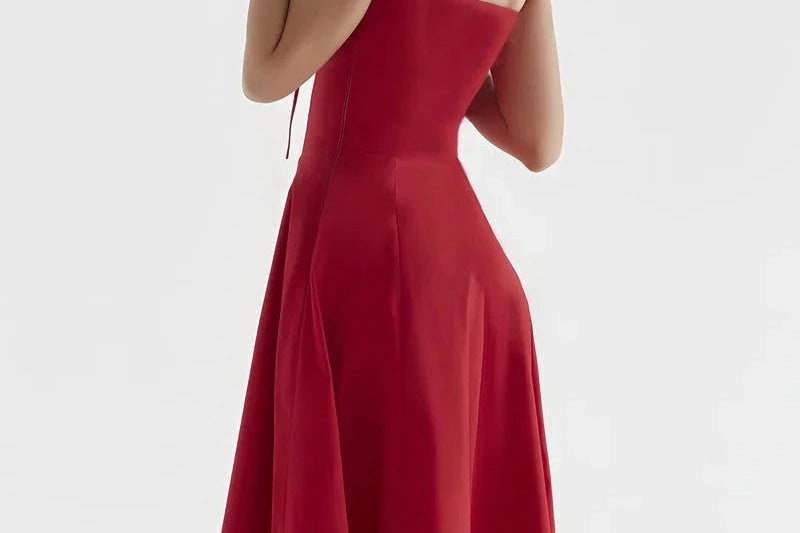 Women's Floral Print Polyester Summer Dress | Elegant Corset Maxi Dress with Side Slit 5