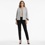 Women's Premium Knit Cape Jacket | Elegant Architectural Outerwear for All Seasons 0