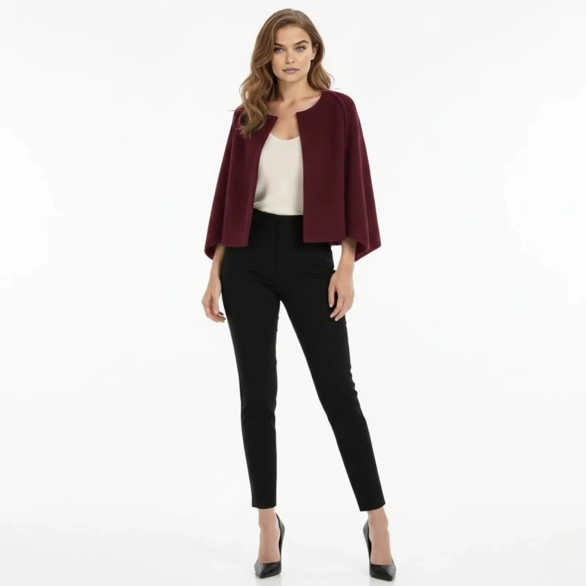 Women's Premium Knit Cape Jacket | Elegant Architectural Outerwear for All Seasons 10
