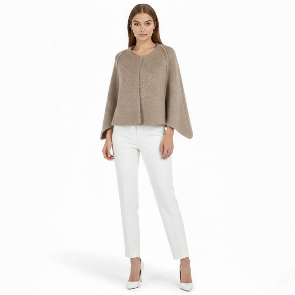 Women's Premium Knit Cape Jacket | Elegant Architectural Outerwear for All Seasons 13
