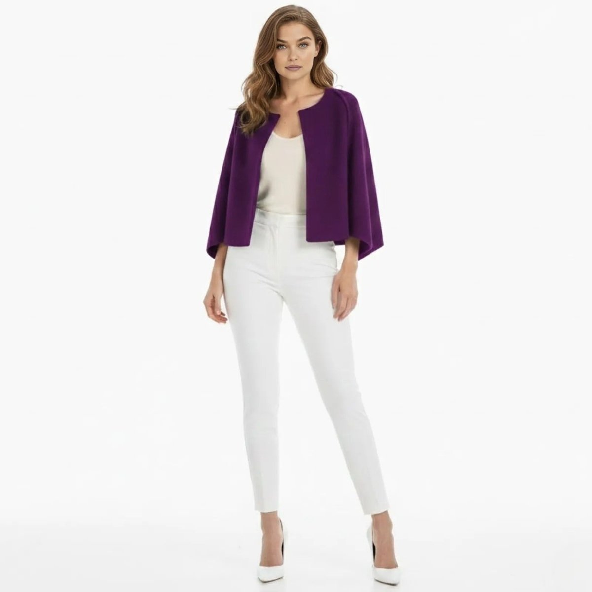 Women's Premium Knit Cape Jacket | Elegant Architectural Outerwear for All Seasons 15