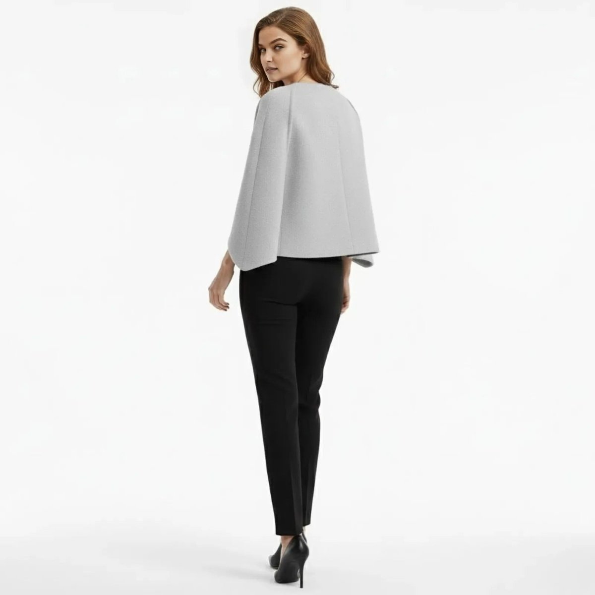 Women's Premium Knit Cape Jacket | Elegant Architectural Outerwear for All Seasons 2