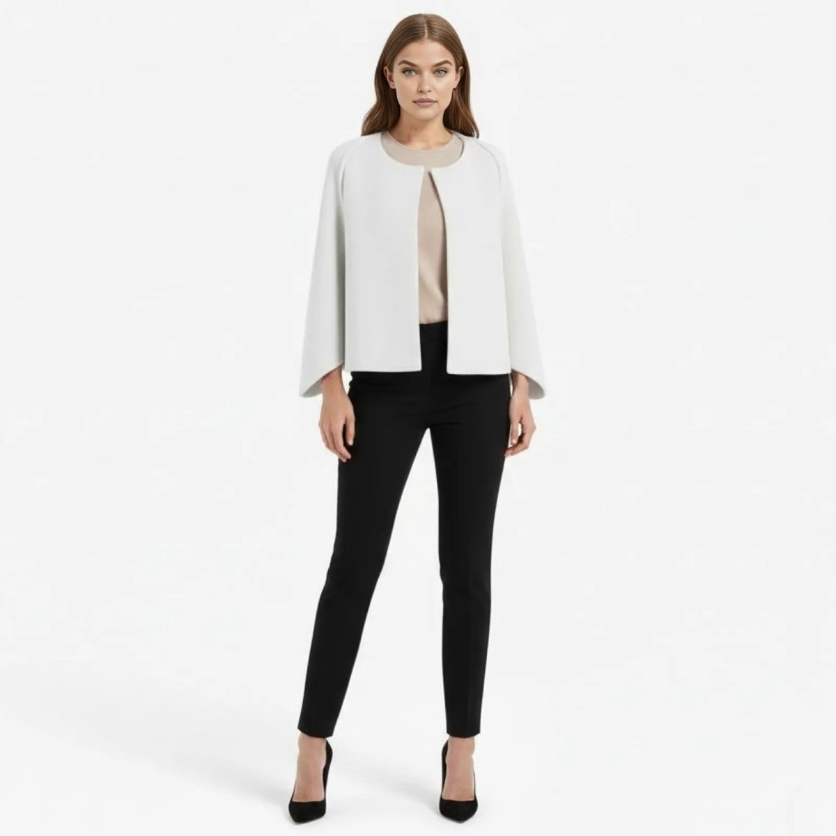 Women's Premium Knit Cape Jacket | Elegant Architectural Outerwear for All Seasons 5