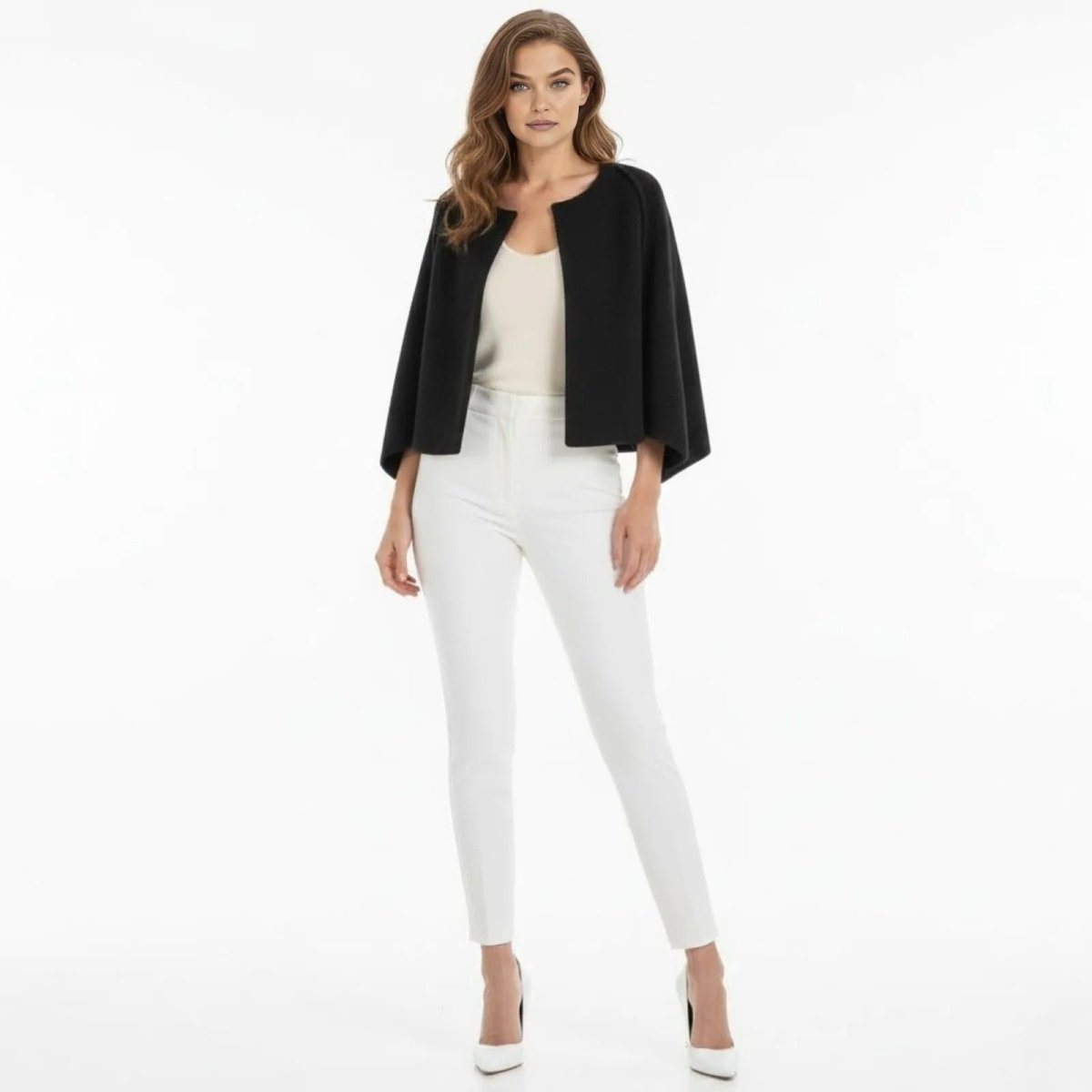 Women's Premium Knit Cape Jacket | Elegant Architectural Outerwear for All Seasons 9