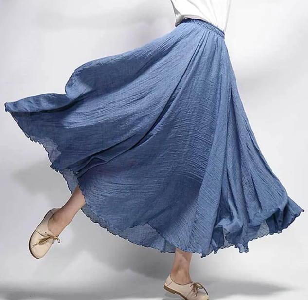 Women's Skirt | Flowy A-Line Maxi Skirt | Lightweight Elegant Design 0