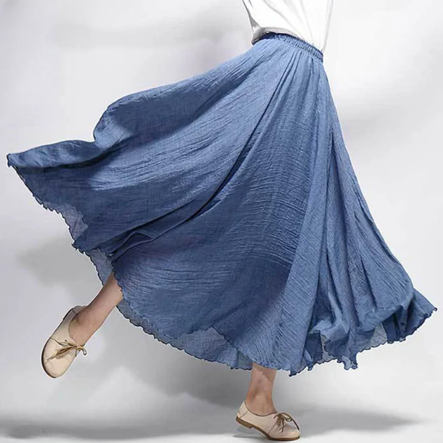 Women's Skirt | Flowy A-Line Maxi Skirt | Lightweight Elegant Design 0