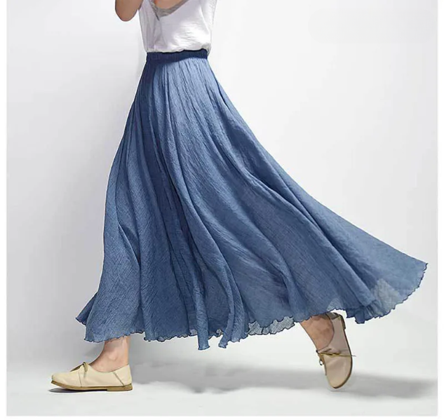 Women's Skirt | Flowy A-Line Maxi Skirt | Lightweight Elegant Design 1