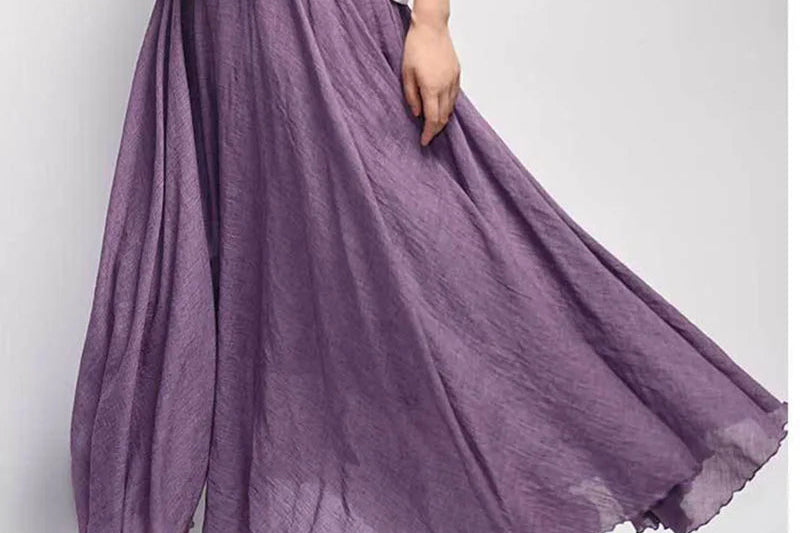 Women's Skirt | Flowy A-Line Maxi Skirt | Lightweight Elegant Design 5