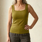 Women's Soft Stretch Fabric White Tank Top | Comfortable Built-In Bra Design 10
