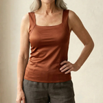 Women's Soft Stretch Fabric White Tank Top | Comfortable Built-In Bra Design 12