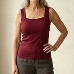 Women's Soft Stretch Fabric White Tank Top | Comfortable Built-In Bra Design 13