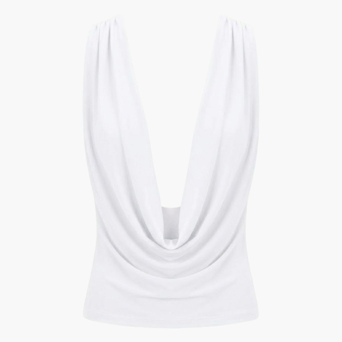 Women's Soft Tencel Modal Blouse | Elegant Cowl Neck Open Back Top 4