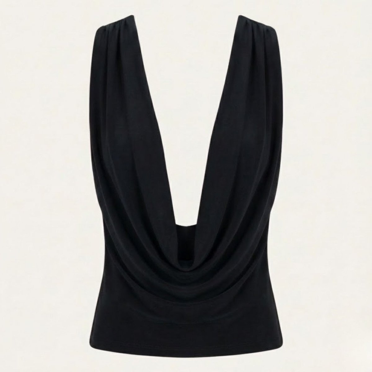 Women's Soft Tencel Modal Blouse | Elegant Cowl Neck Open Back Top 8