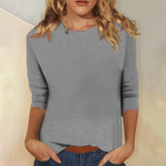 Women's Top | 3/4 Sleeve Crew Neck Blouse | Relaxed Lightweight Casual Wear 7