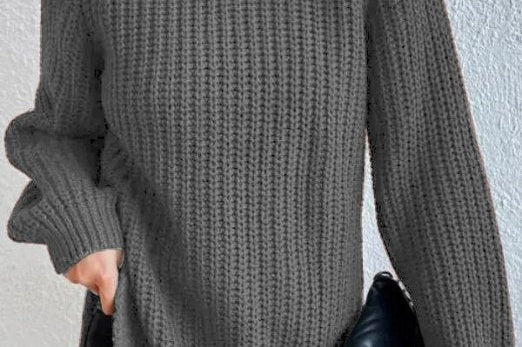 Women's Ribbed Turtleneck Knit Sweater | Sleek Everyday Sweater