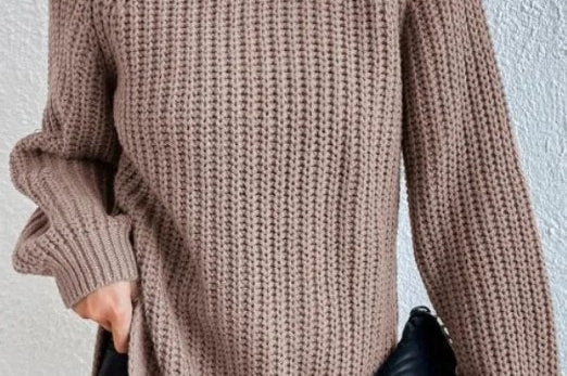 Women's Ribbed Turtleneck Knit Sweater | Sleek Everyday Sweater