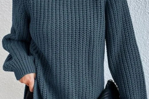 Women's Ribbed Turtleneck Knit Sweater | Sleek Everyday Sweater