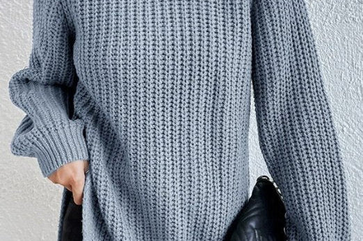 Women's Ribbed Turtleneck Knit Sweater | Sleek Everyday Sweater