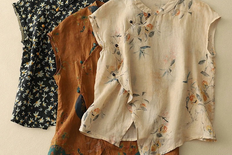 Womens Blouse | Vintage Floral Summer Top | Effortless Flowing Charm 1