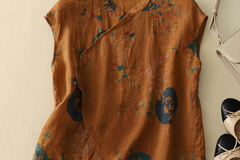 Womens Blouse | Vintage Floral Summer Top | Effortless Flowing Charm 3