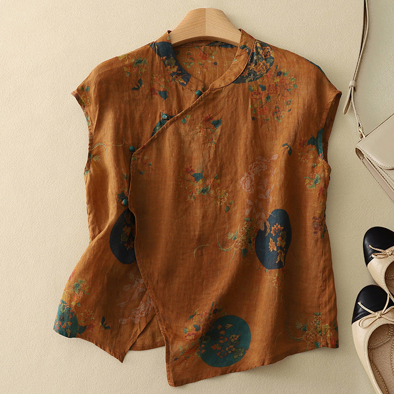 Womens Blouse | Vintage Floral Summer Top | Effortless Flowing Charm 3
