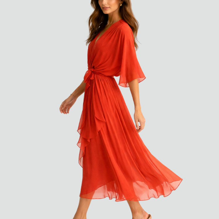 Wrap Maxi Dress | Elegant Long Summer Dress for Effortless Style 1
