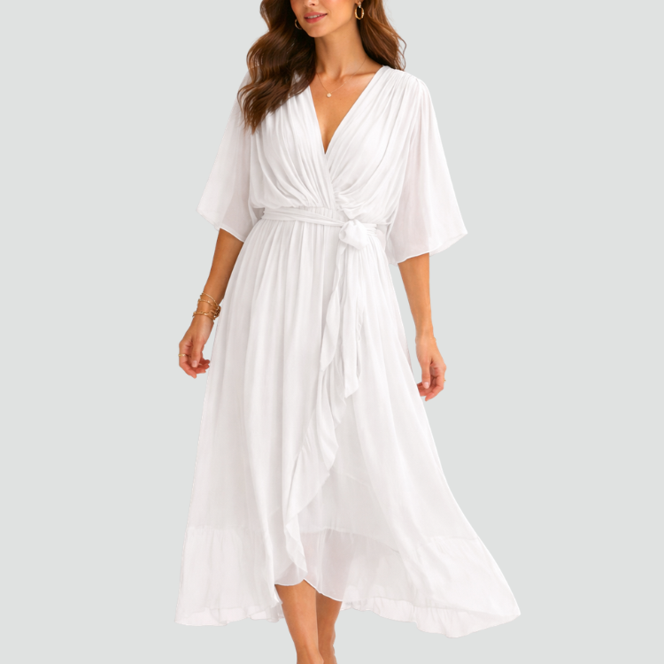 Wrap Maxi Dress | Elegant Long Summer Dress for Effortless Style 10