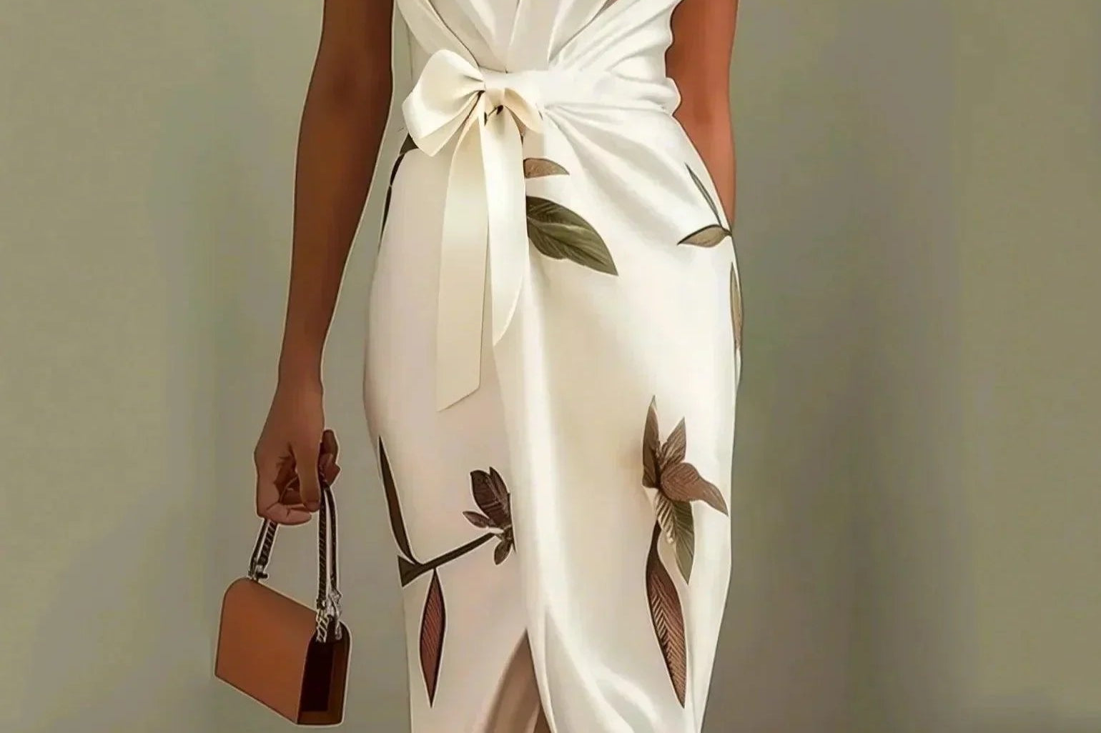 Wrap Style Midi Dress | Floral Print Summer Dress | Elegant Flattering Design 0