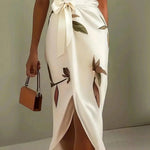 Wrap Style Midi Dress | Floral Print Summer Dress | Elegant Flattering Design 4