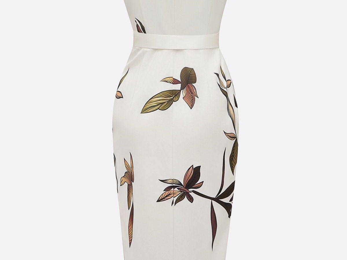 Wrap Style Midi Dress | Floral Print Summer Dress | Elegant Flattering Design 6
