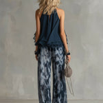 Zephyra | Women's Outfit Two Piece Set with Flowing Wide Leg Pants | Elegant Look for Warm Weather 3