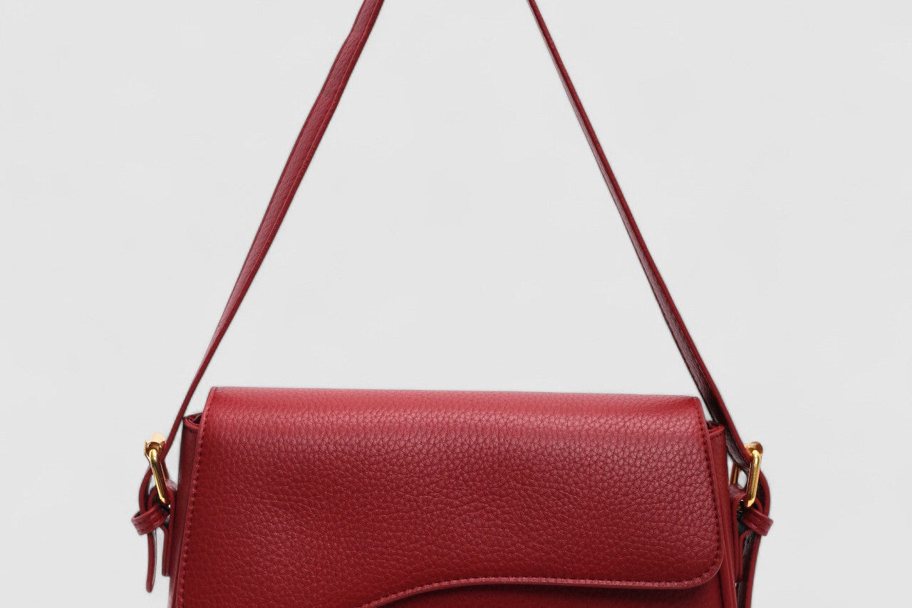 Women's Vegan Leather Handbag | Elegant Wavy Evening Bag
