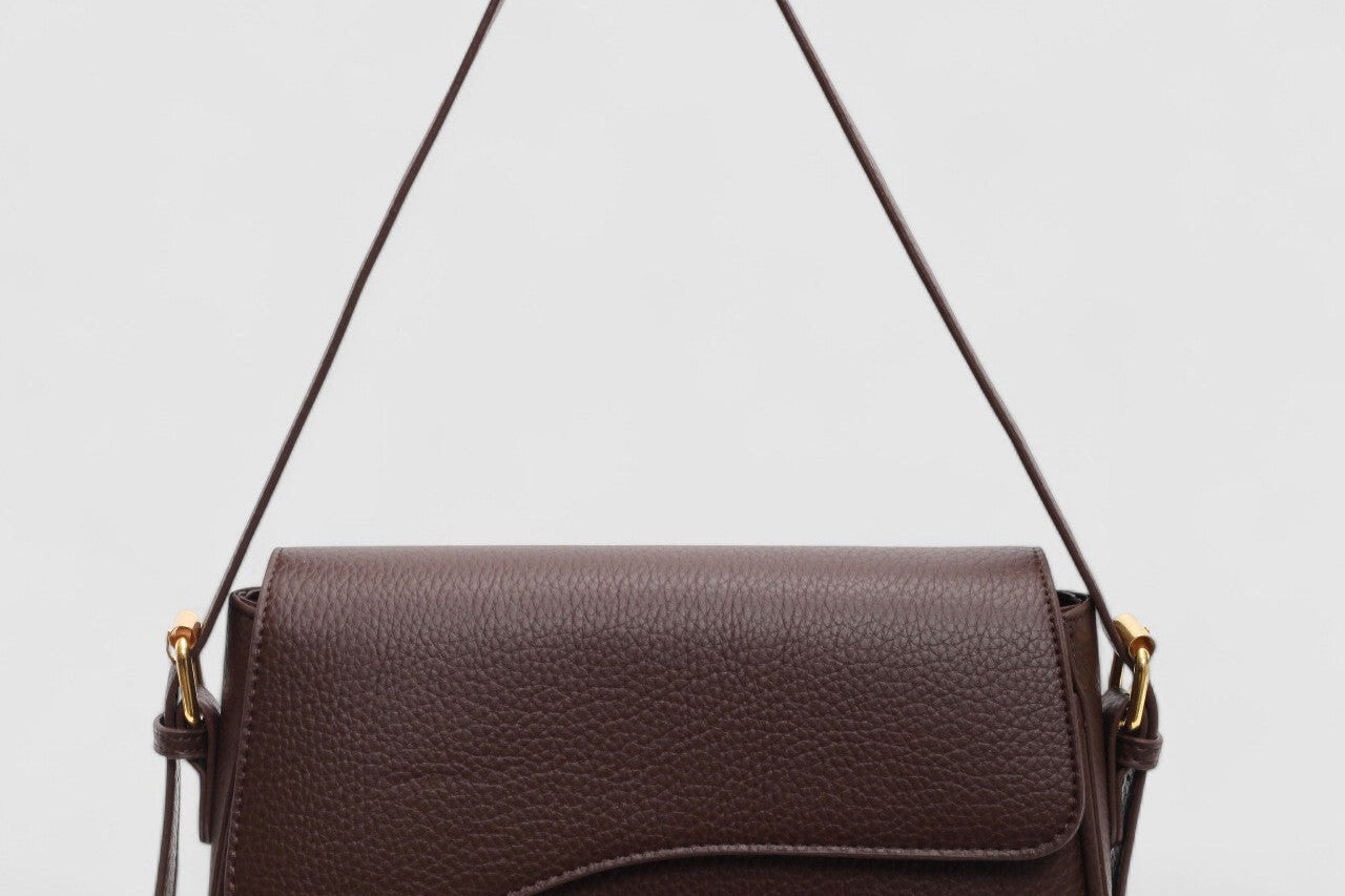 Women's Vegan Leather Handbag | Elegant Wavy Evening Bag