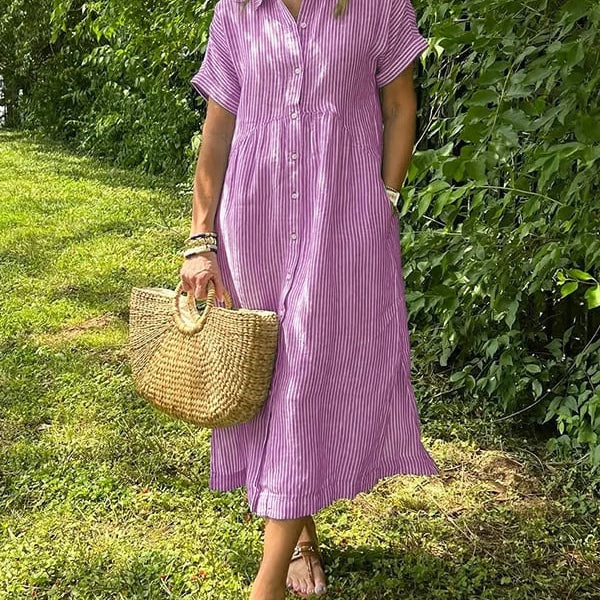Flowy Maxi Dress - Dark Pink
