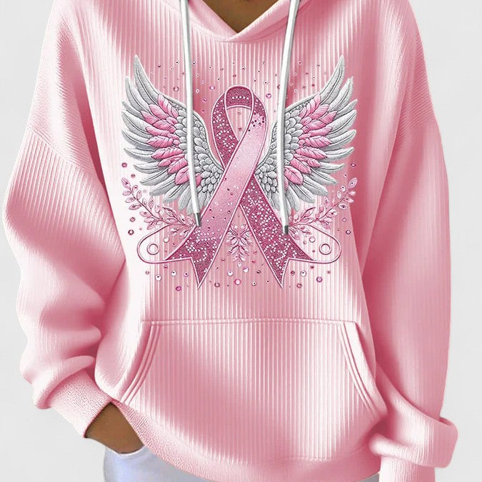 Women's Knit Hooded Sweater | Soft Drawstring Hoodie