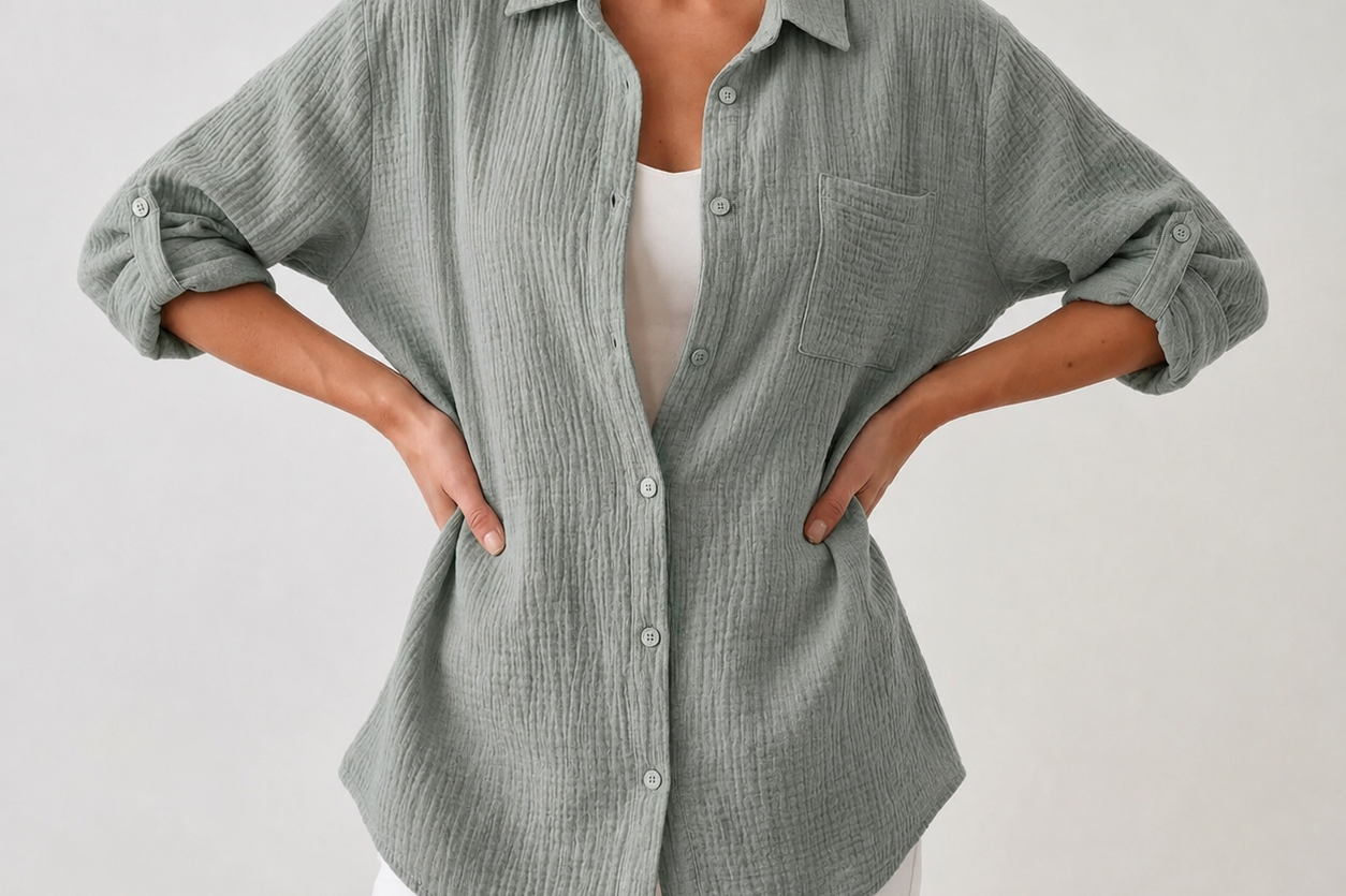 Women's Relaxed Button-Down Shirt | Soft Everyday Casual Shirt