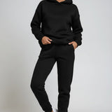 Ailbhe - Women's Hooded Sweatshirt and Jogger Set - Black