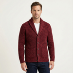 Alan - Men's Chunky Knit Shawl Collar Cardigan