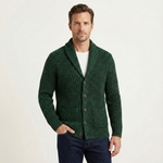 Alan - Men's Chunky Knit Shawl Collar Cardigan