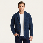 Alan - Men's Chunky Knit Shawl Collar Cardigan