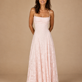 Alanis - Women's Backless Sleeveless Maxi Wedding Guest Dress - Pink