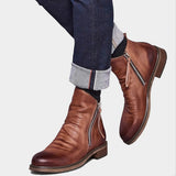 Alastair - Men's Leather Zip Ankle Boots
