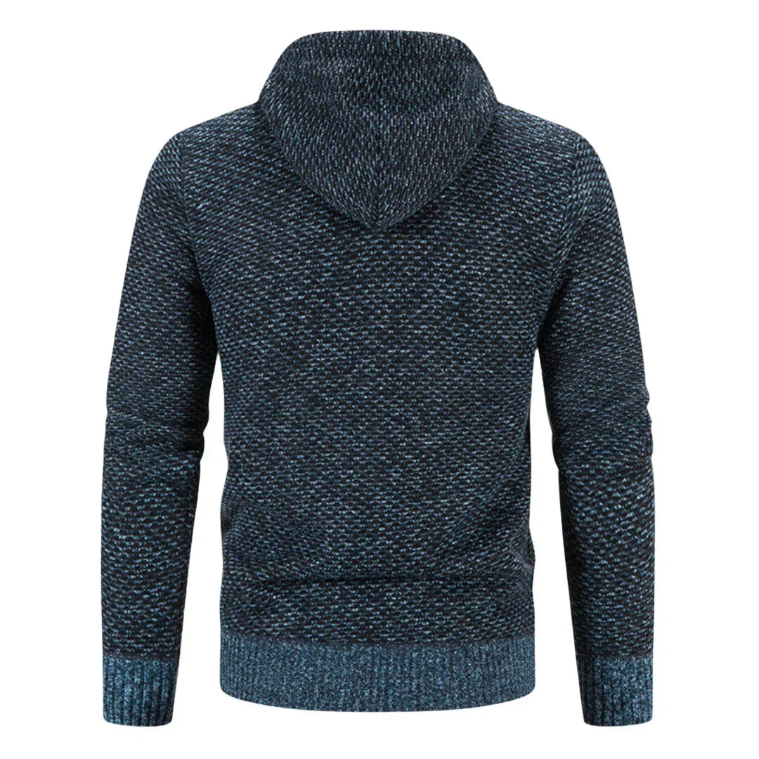 Alden - Men's Hooded Zip-Up Knit Cardigan