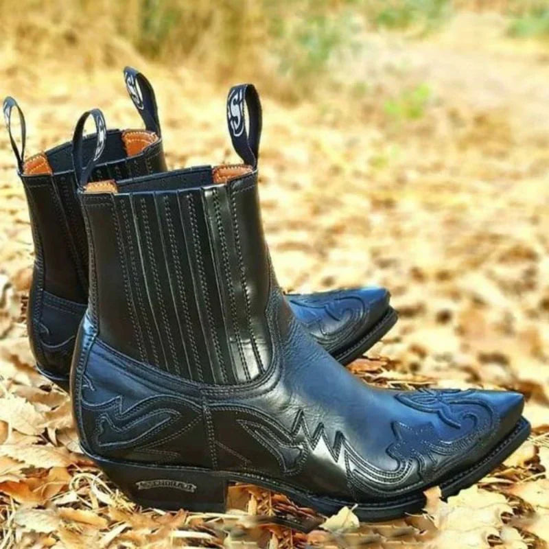Anders - Men's Western Cowboy Boots with Stitching
