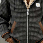 Anna - Women's Waffle Quilted Hooded Jacket with Sherpa Lining