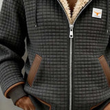 Anna - Women's Waffle Quilted Hooded Jacket with Sherpa Lining