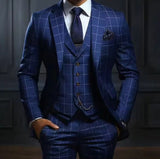 Navy Windowpane