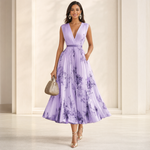 Purple floral maxi dress